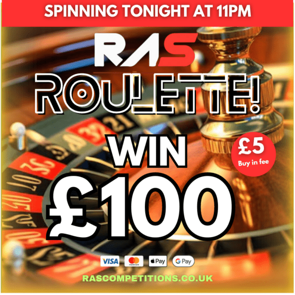 RAS ROULETTE WED 24TH JULY 2024