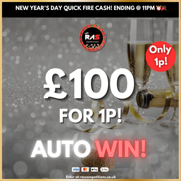 Entry List - Win £100 For 1p New Years Day!